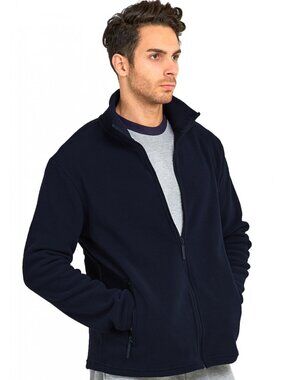 $15 SALE Men's Knocker Polar Fleece Full Zip Pullover - Navy